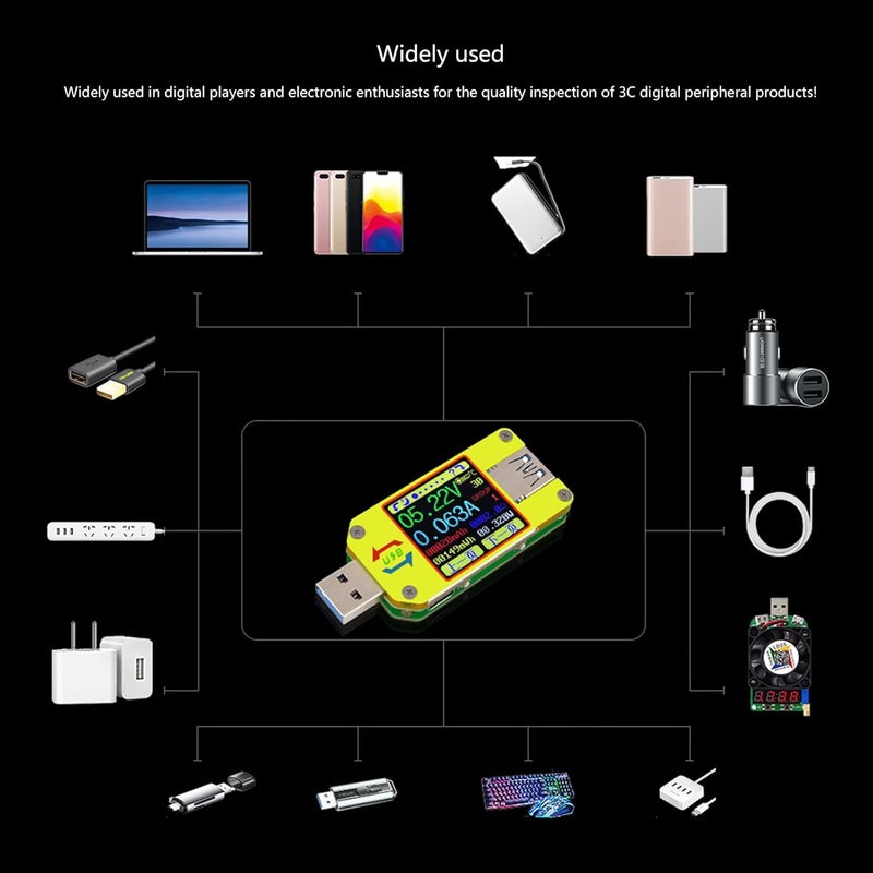 شاشة LCD ملونة USB فولتميتر أميتر 4 24 فولت 4 أمبير مقياس التيار والجهد - Image 2